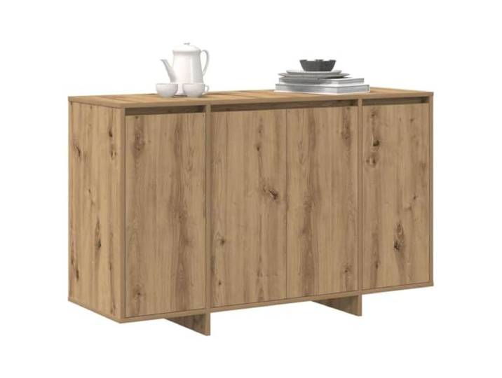 KTHLBRH Anrichte Eiche Handwerk 120 x 41 x 75 cm Mehrschichtholz 4 Einlegeböden, 4 Türen, Scharniertür, 140 kg Tragkraft, Wohnzimmerschrank