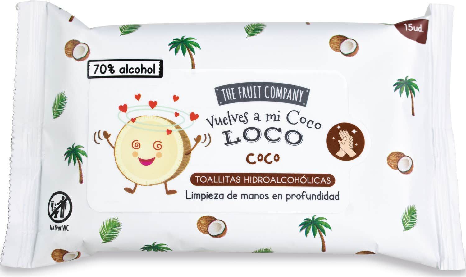 Fruit Company The Toallitas Hidroalcoholicas Coco 15 uds