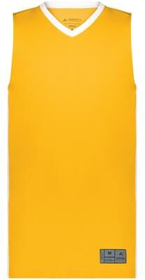 Augusta Sportswear AS6886 Athletic Men's Match-Up Basketball Jersey T-Shirt in Gold/White size 3XL   Polyester 6886