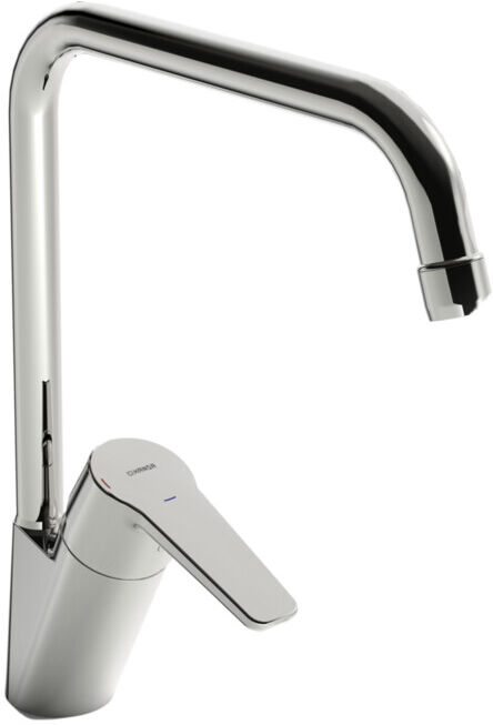 Hansa HANSAPOLO Eco mitigeur évier monocommande, bec pivotant, sortie 221 mm, chrome (5270220300066)