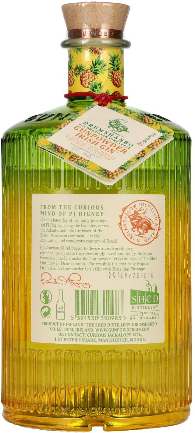 Drumshanbo Gunpowder Irish Gin with Brazilian Pineapple 43% Vol. 1l