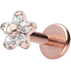 Titan Labret mit Push Fit BLUME MIT 5 KRISTALLEN