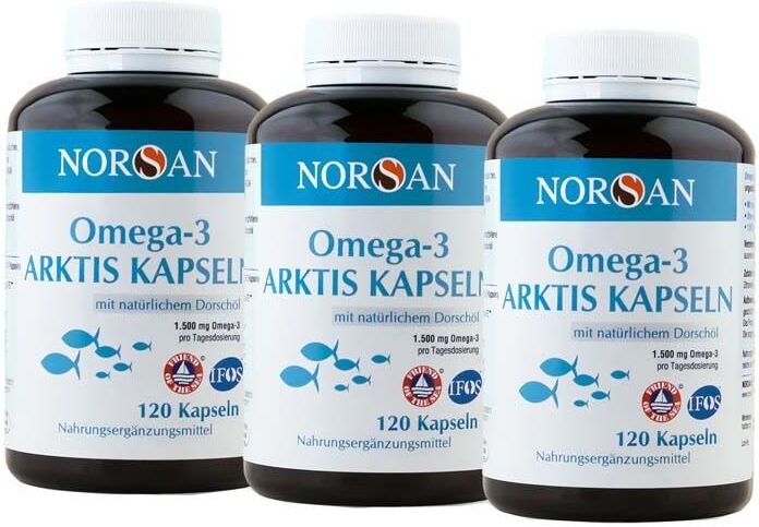3x Norsan Omega-3 Arktis Kapseln 3x120 St