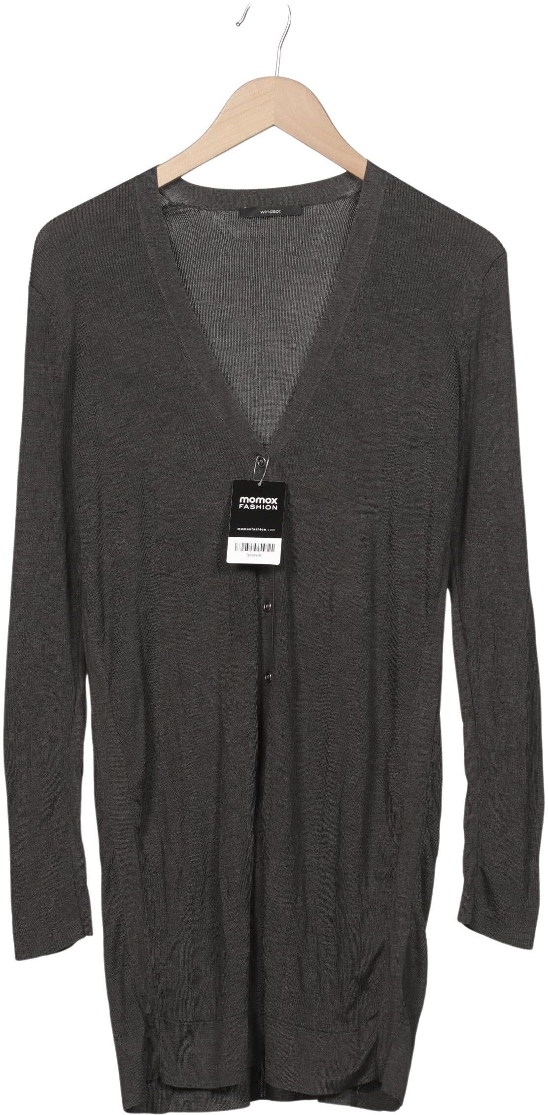 windsor. Damen Strickjacke, Grau, Gr. EU 42, Seide - Second Hand