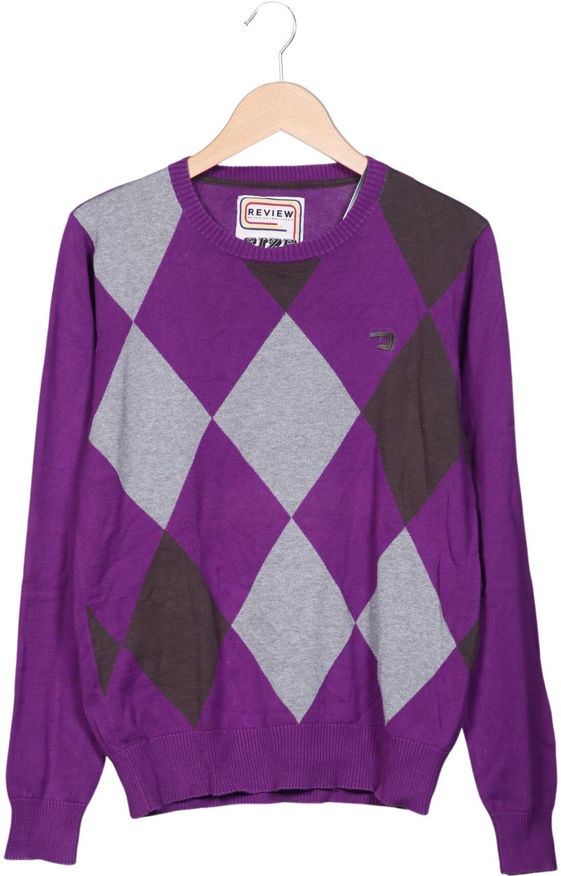 Review Herren Pullover, Lila, Gr. M, Baumwolle - Second Hand