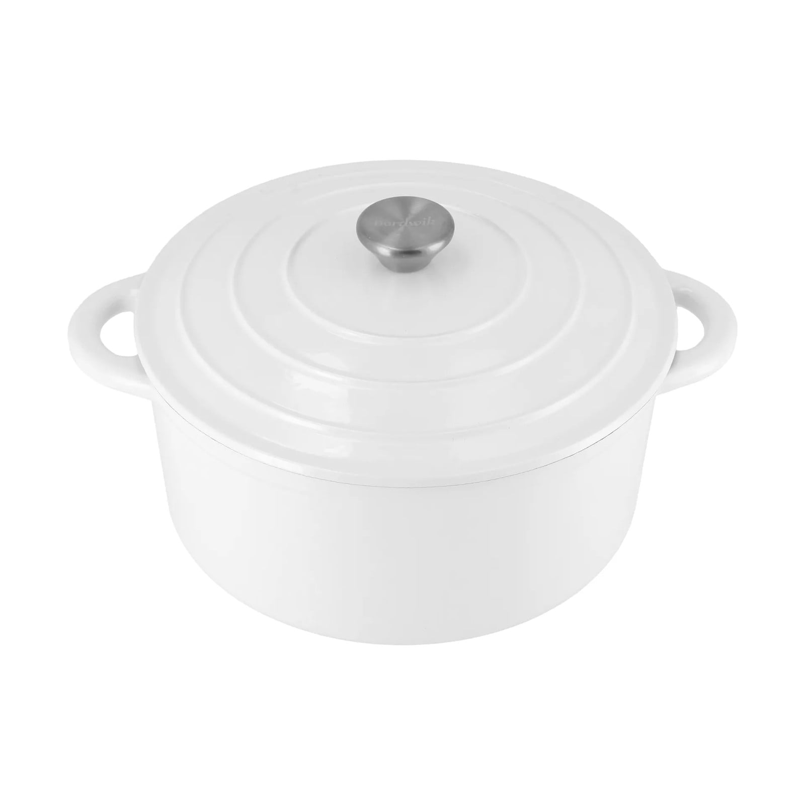 Nordwik gietijzeren pan rond 5 l Wit-zilver