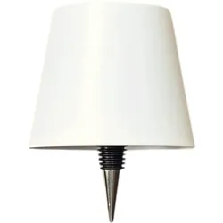 LED Flaschenlampe Kabellos - Akku Tischleuchte Dimmbar - Gebürstetes Metall Weiss - IP54 Wasserdicht Flaschenlicht mit Touch-Steuerung
