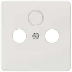 Siemens 5TG1828-2 DELTA profil Abdeckplatte für TV/RF/SAT 2- und 3-Loch, titanweiß 5TG18282
