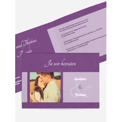 Hochzeitskarten Einladungen selbst gestalten mit Spruch und Fotos im Onlinedesigner bei Meine-Kartenmanufaktur.de