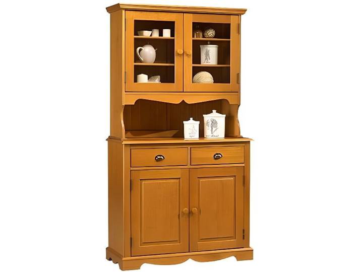 Buffet Vaisselier Pin Miel de Style Anglais