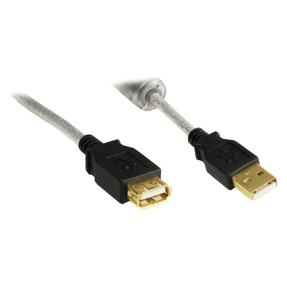 Good Connections USB 2.0 Verlängerungskabel (5 m, USB 2.0) (2511-5TQ)