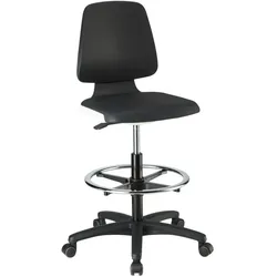 Bimos, Bürostuhl, Arbeitsstuhl Labsit 4, K-Leder weiss Sitzhöhe 560-810 mm
