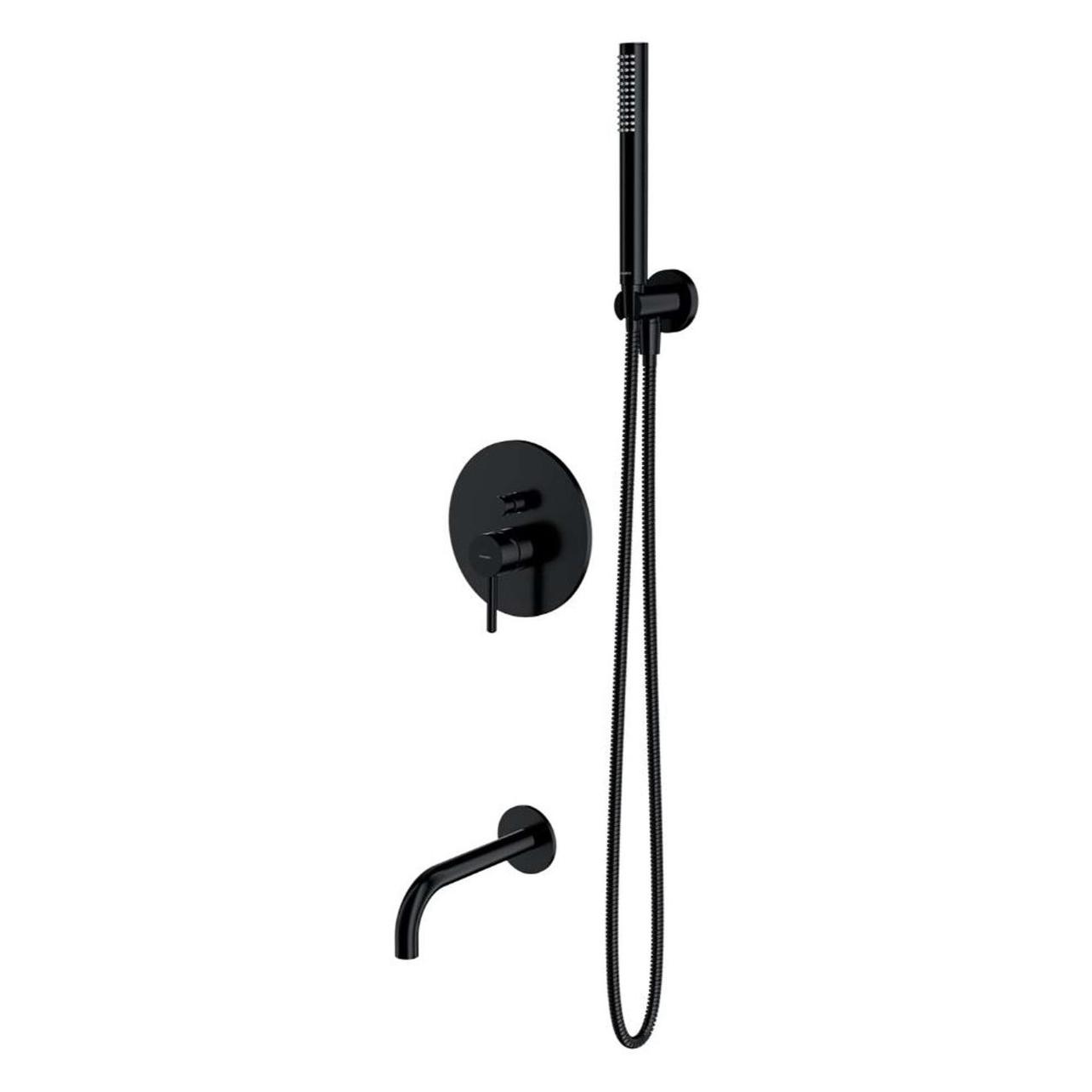 Omnires y - badkraan voor inbouw, 3-gats installatie, met inbouwdeel, met accessoires, zwart (58085196)