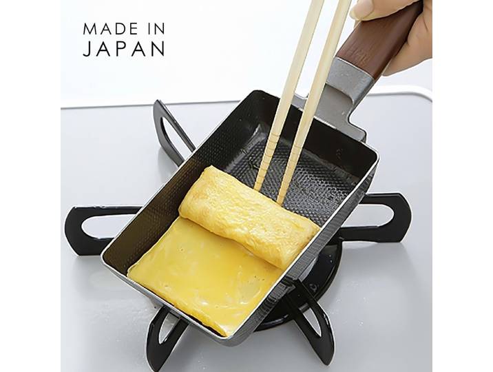 Poêle carrée japonaise, poêle à œufs épaisse pour le petit déjeuner, pas facile à coller sur la poêle, fond plat en fer