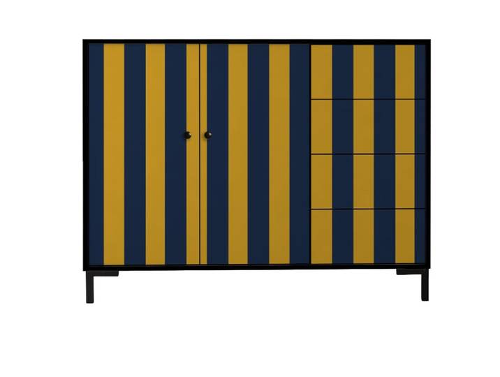 Buffet bas 2 portes 4 tiroirs MDF imprimé