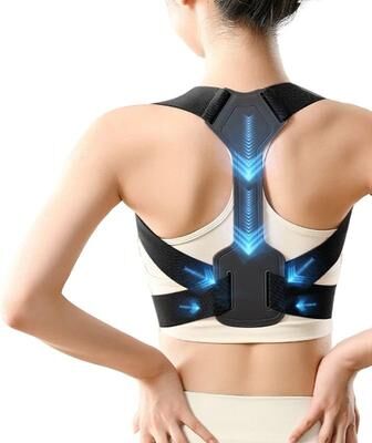 Uplifted Goods Breathable Adjustable Posture Corrector Belt black s