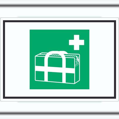 HB-Druck Medizinischer Notfallkoffer Symbol Aufkleber A3 (297x420mm)