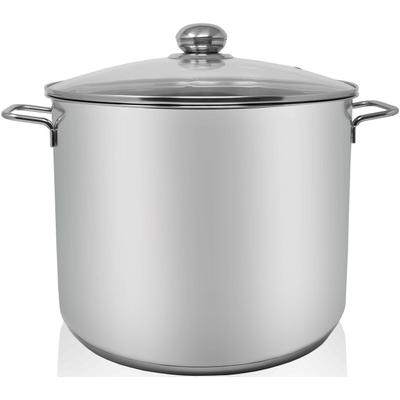Kochtopf KRÜGER, silber (edelstahlfarben), H:24,5cm Ø:30cm, Töpfe, Kochtopf, für Induktions-Kochfelder geeignet