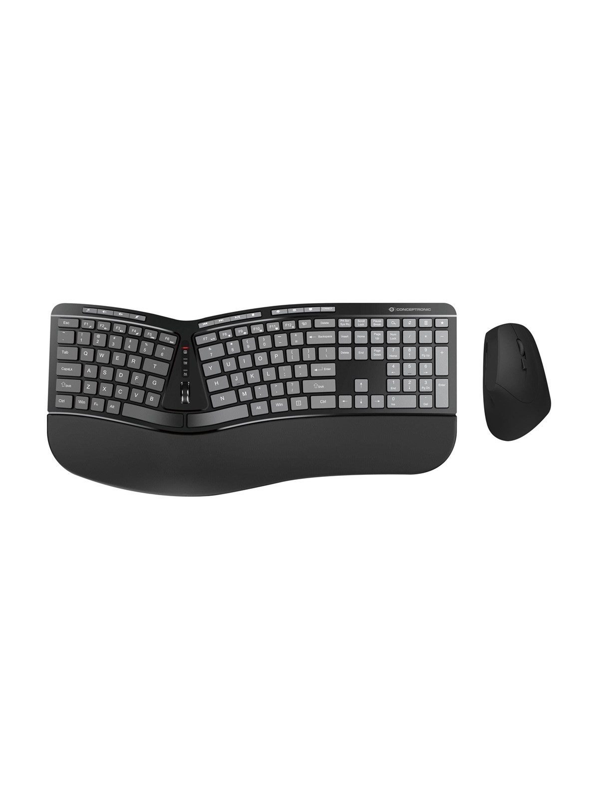 Conceptronic ORAZIO02US ERGO - Tastatur & Maus Set - Universal - Schwarz