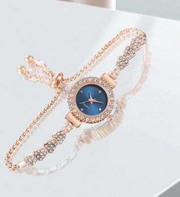 Youfap Market High End Women's Diamond Watches Bracelet, Easy Read Dial, Shiny Design, Wonderful Gift Watches For Women red