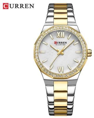 Uplift Essentials Casual Ladies Quartz Wrist Watch Luxury Luminous Bracelet Design gold White