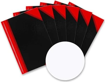 Bantex Notizbuch Chinakladde DIN A5 blanko, schwarz/rot Hardcover 192 Seiten