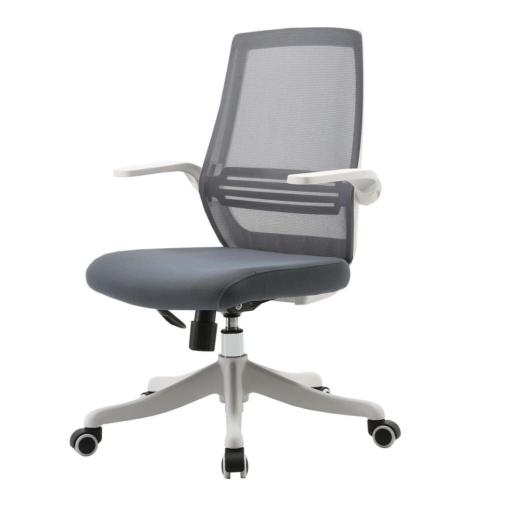 Moderner Bürostuhl MCW-J88, Schreibtischstuhl, ergonomisch atmungsaktiv, Taillenstütze, anhebbare Armlehne ~ grau