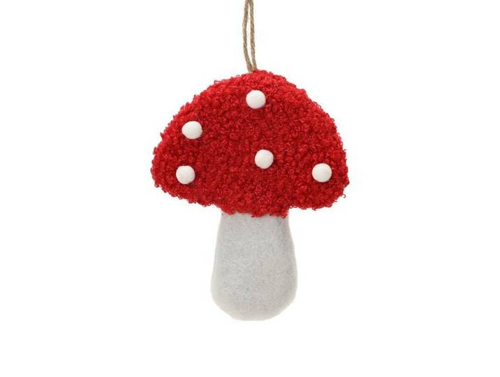 Kersthanger paddenstoel 10 cm rond