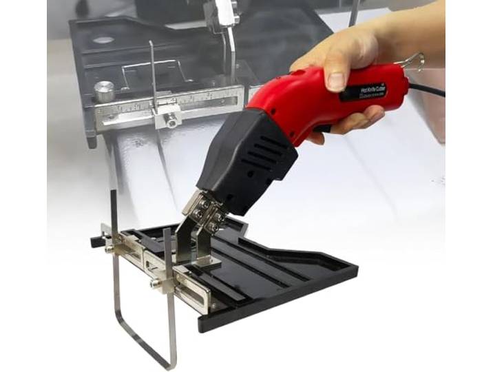 Elektrisches Hand-Heißmesser-Set zum Schneiden von Schaumstoff und, inklusive Schlitzlineal und Klappklinge, für Bastel- und Heimwerkerprojekte (Ks200)