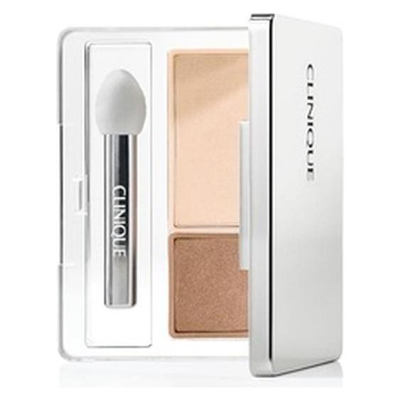 Clinique All About Shadow Duo Lidschatten Makeup Safe For Sensitive Eyes AK Ivory Bisque Bronze Satin (Bronze Satin, Ivory Bisque) (All About Shadow Duo)