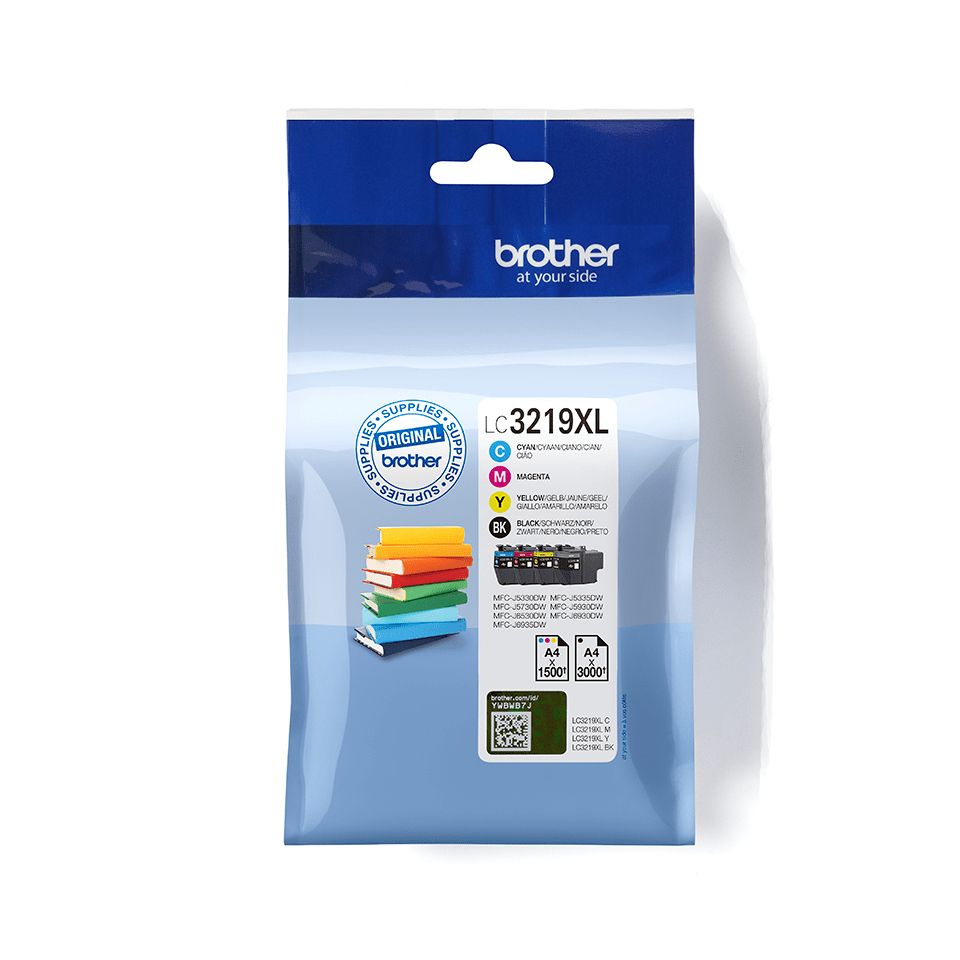 Brother LC-3219XLVAL originale Druckerpatronen Schwarz/Cyan/Magenta/Gelb 3000 Seiten LC3219XLVAL