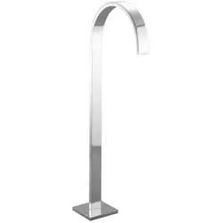 Dornbracht MEM Wannenauslauf ohne Umstellung, Bronze gebürstet, Ausladung 280 mm, Höhe gesamt 830–900 mm, Schubrosette 130 x 130 mm