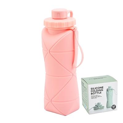 faltbare Silikon-Wasserflasche – auslaufsicher, BPA-frei lebensmittelecht - perfekt zum Wandern reisen
