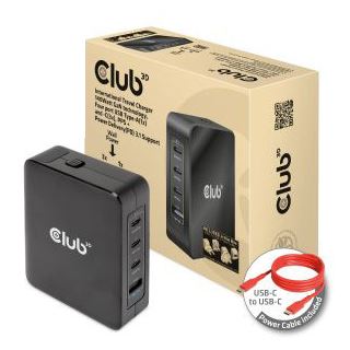 Club3D Reiseladegerät 3xUSB Typ C, 1xUSB Typ A, PD 140W retail