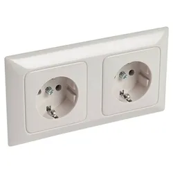 Legrand 776122 Steckdose (SL) 2-fach waagerecht volle Platte Creo mandelweiß