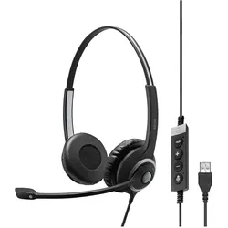 EPOS Impact SC 260 (Kabelgebunden, USB-A, Microsoft Teams), Office Headset, Schwarz