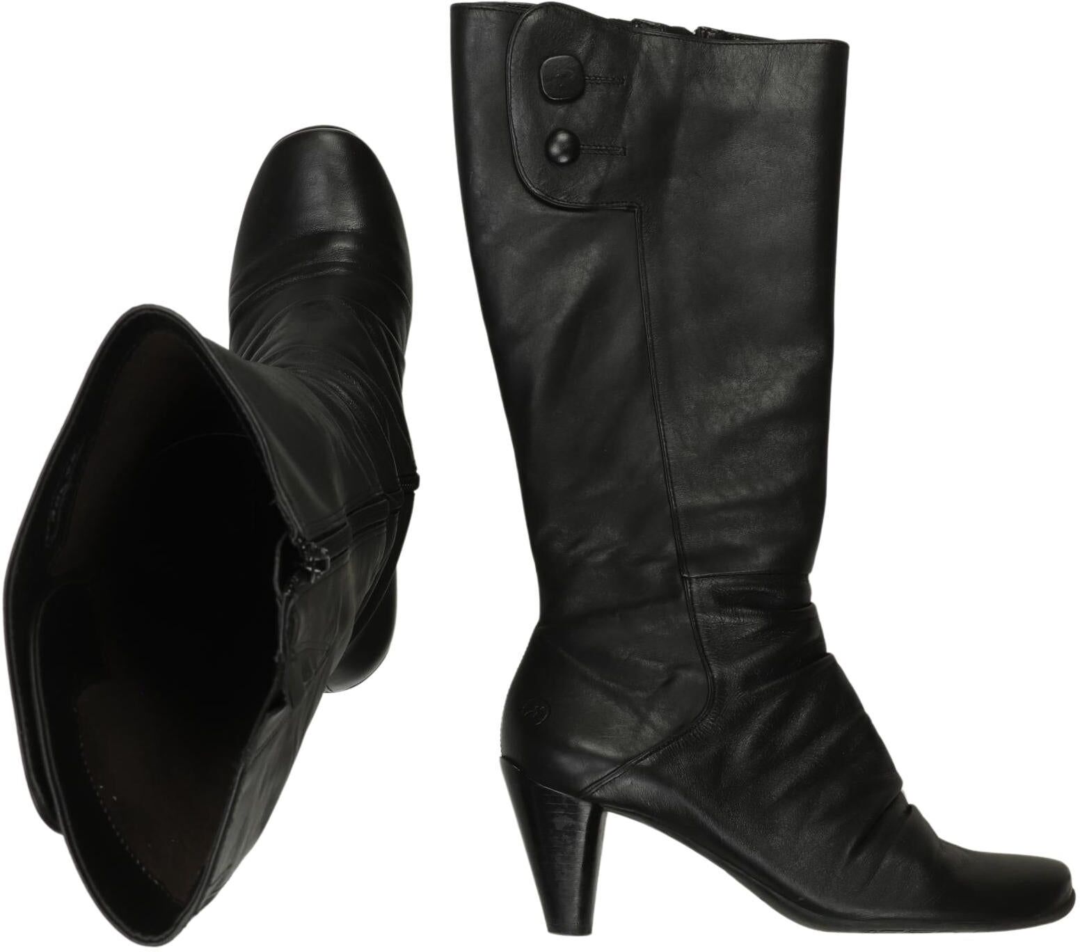 Bronx Damen Stiefel, Schwarz, Gr. EU 40, Leder - Second Hand