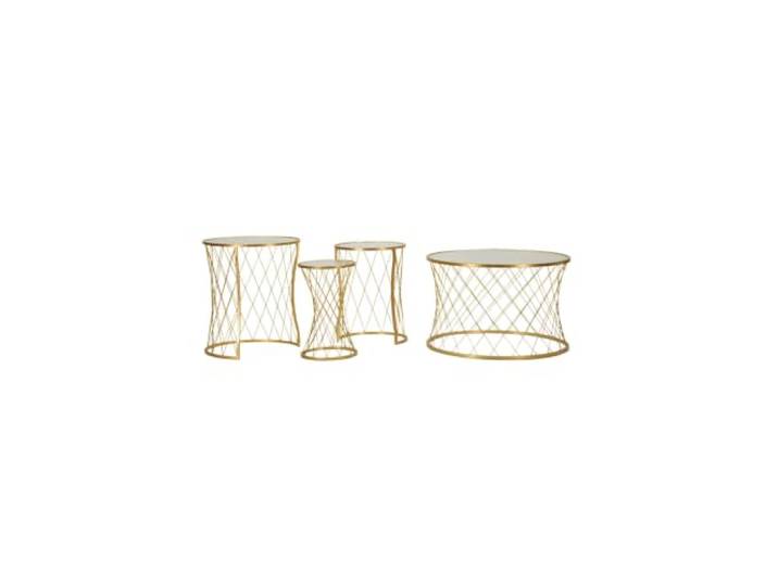 Beistelltische Noah Gold Set 4 Stück, Ø70x45-47x54,5-36x50-28x45 cm