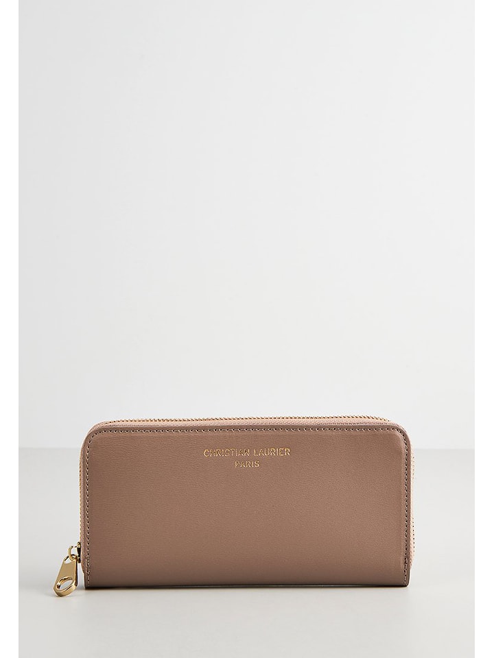 Christian Laurier Leder-Geldbörse "Aliu" in Taupe - (B)19,5 x (H)10,5 x (T)3 cm - onesize