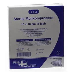 Mullkompressen Steril 10x10cm 8-Fach 10 ST
