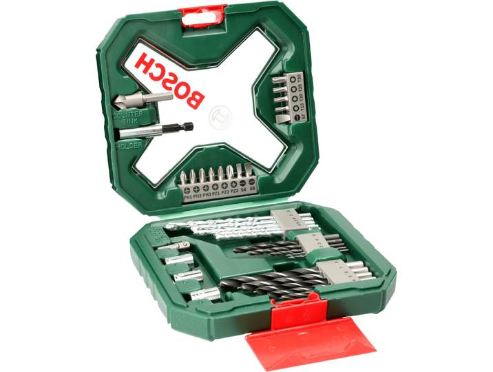 Bosch X-Line borenset - 34-delig - Voor hout\, metaal en steen