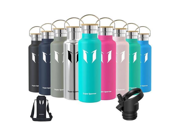 LuxusKollektion Thermoflasche Trinkflasche Edelstahl Auslaufsicher BPAfrei Sport 500ml 620 ml Minze