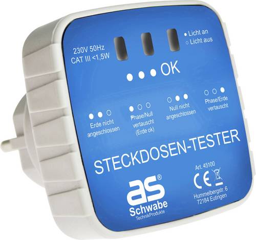 AS Schwabe 45100 Steckdosentester Optisch