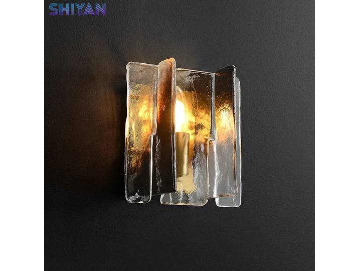 Lampe murale en verre 2026, design de luxe, style nordique, pour chambre à coucher, lampe de chevet, décoration intérieure, éclairage mural LED