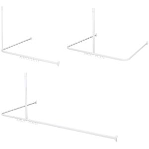 Sealskin Duschvorhangstange Easy Roll Komplett-Set, L-Form & U-Form in verschiedenen Maßen, weiß