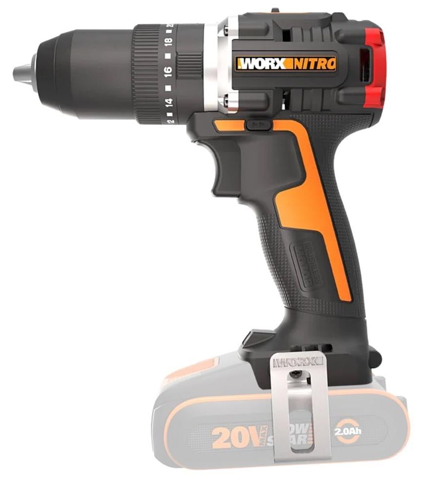 Worx Nitro WX355.9 Accuboormachine-schroefmachine zonder accu en oplader