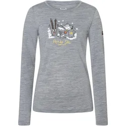 Super Natural, Damen, Funktionsshirt, Apres Ski (S), Grau, S