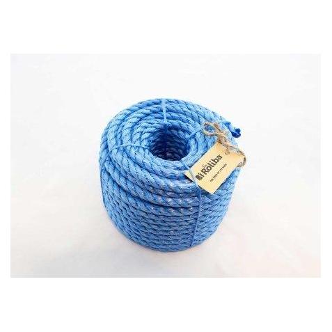 Roliba polyreb blå 10 mm - 3-slået minirulle 20 meter (20 m) (180040)