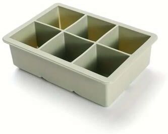USA Free Shipping Shop Premium Silicone Ice Cube Tray 6 Cavity Large Ice Cube Mold For Whiskey, Cocktails & Chilled Drinks green