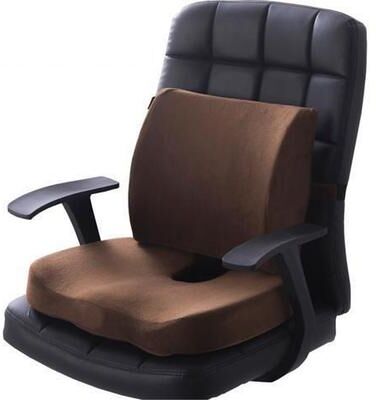 GlowBake Premium Pressure Relief Cushion Breathable Set Velvet Coffee Color